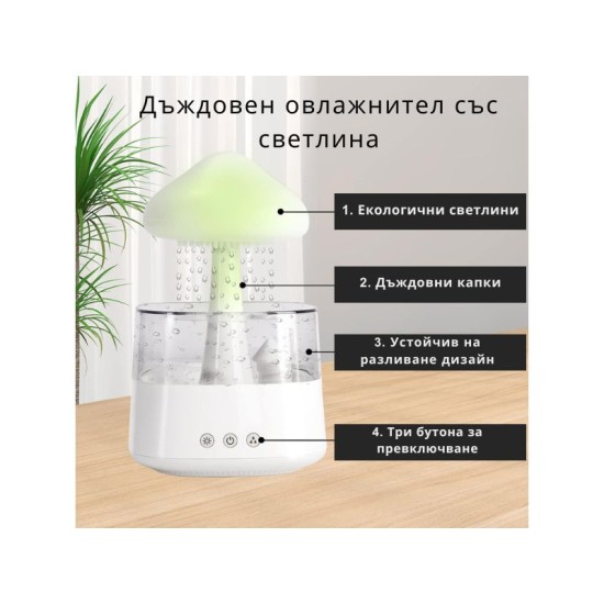 Ултразвуков овлажнител за въздух с LED светлини OKYUK JH08H